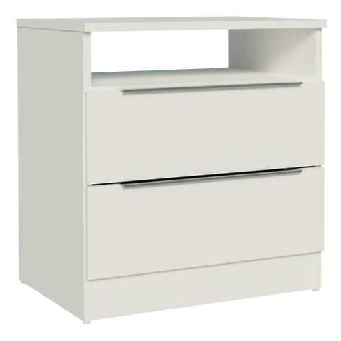 Image of Mesa de Cabeceira Madesa 3227 com 2 Gavetas Branco